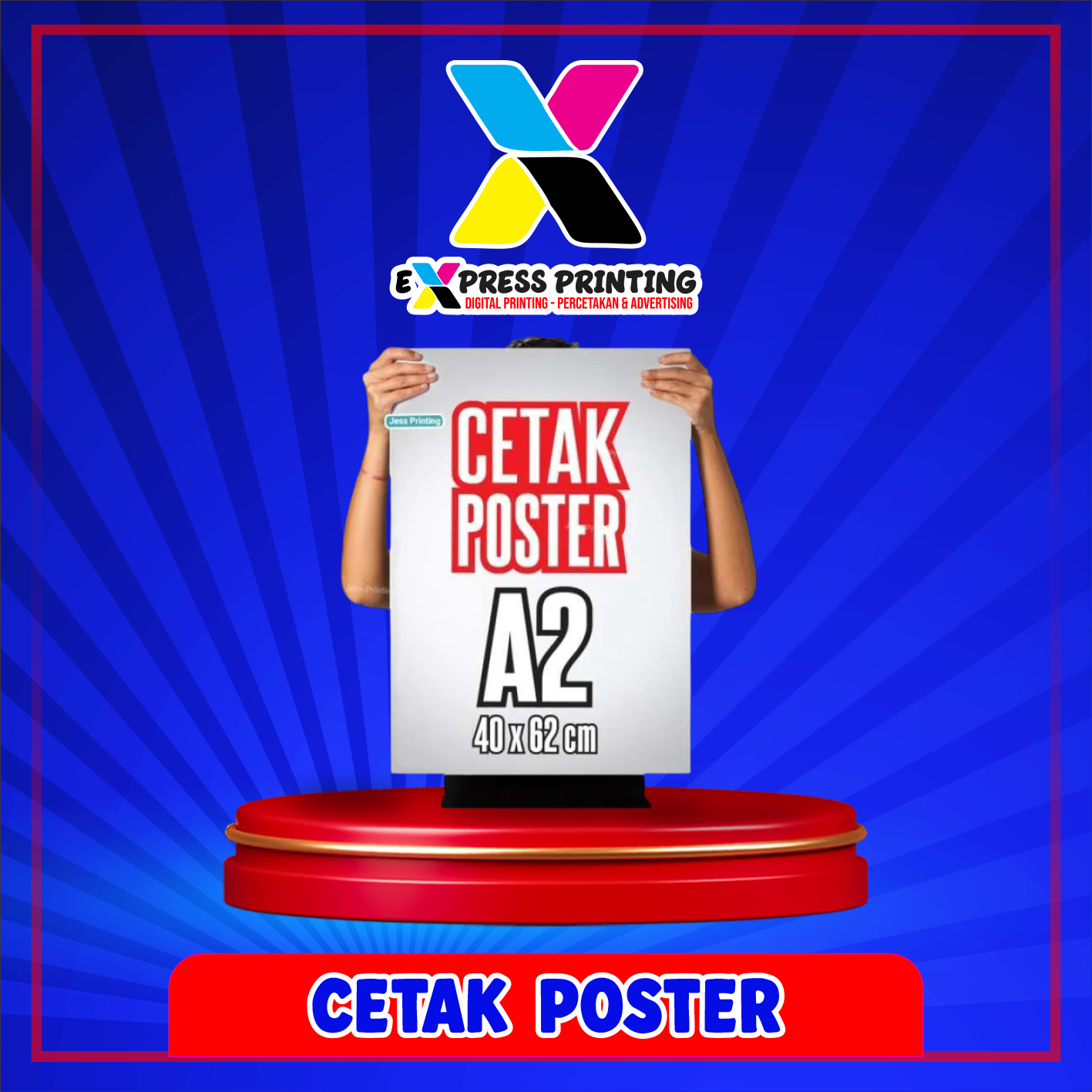 Cetak Poster A0, A1, A2, A3, A4 dan ukuran Custom Express 24 jam