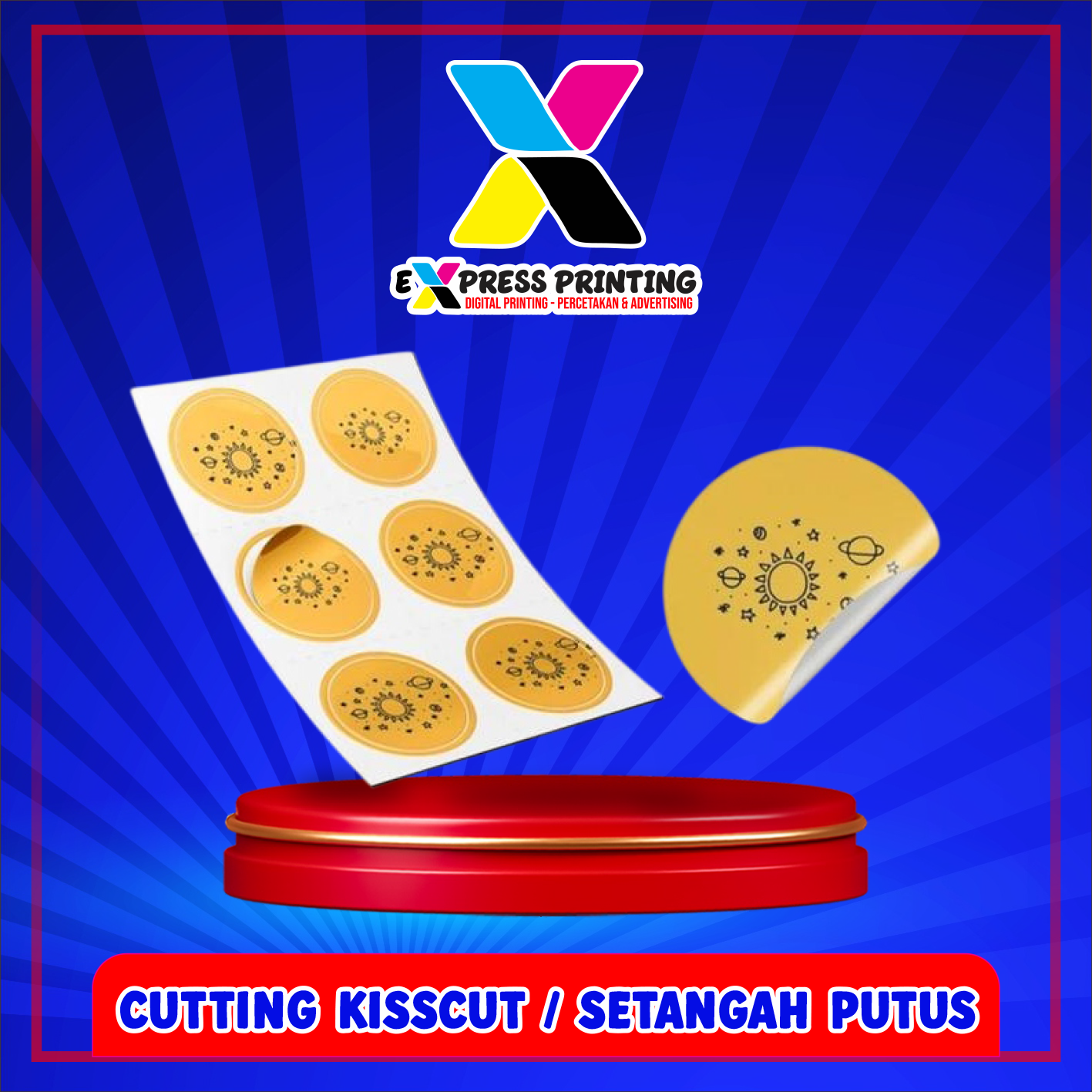 Cutting Kisscut / Setengan Putus Custom Express 24 jam