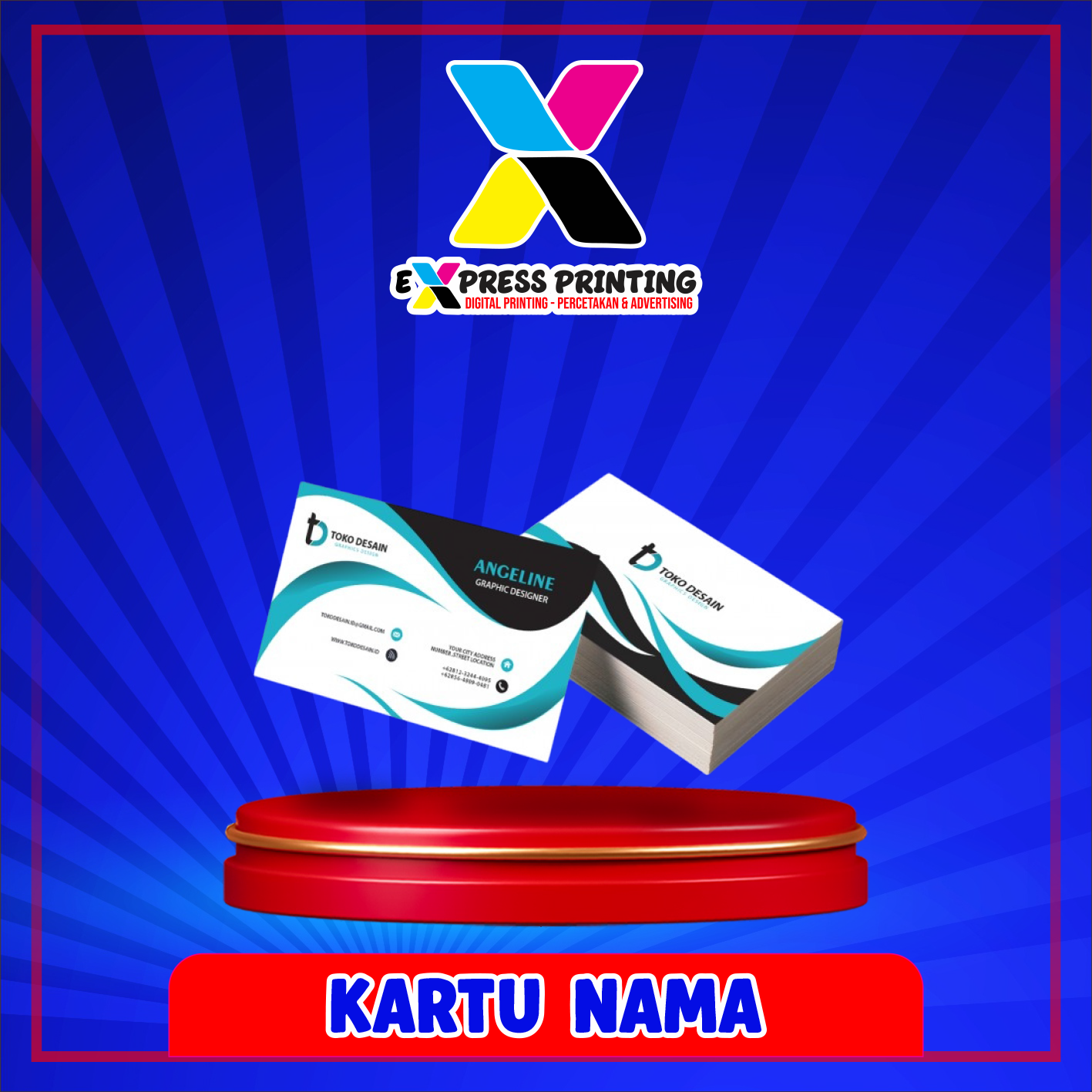 Cetak Kartu Nama Custom Express 24 Jam