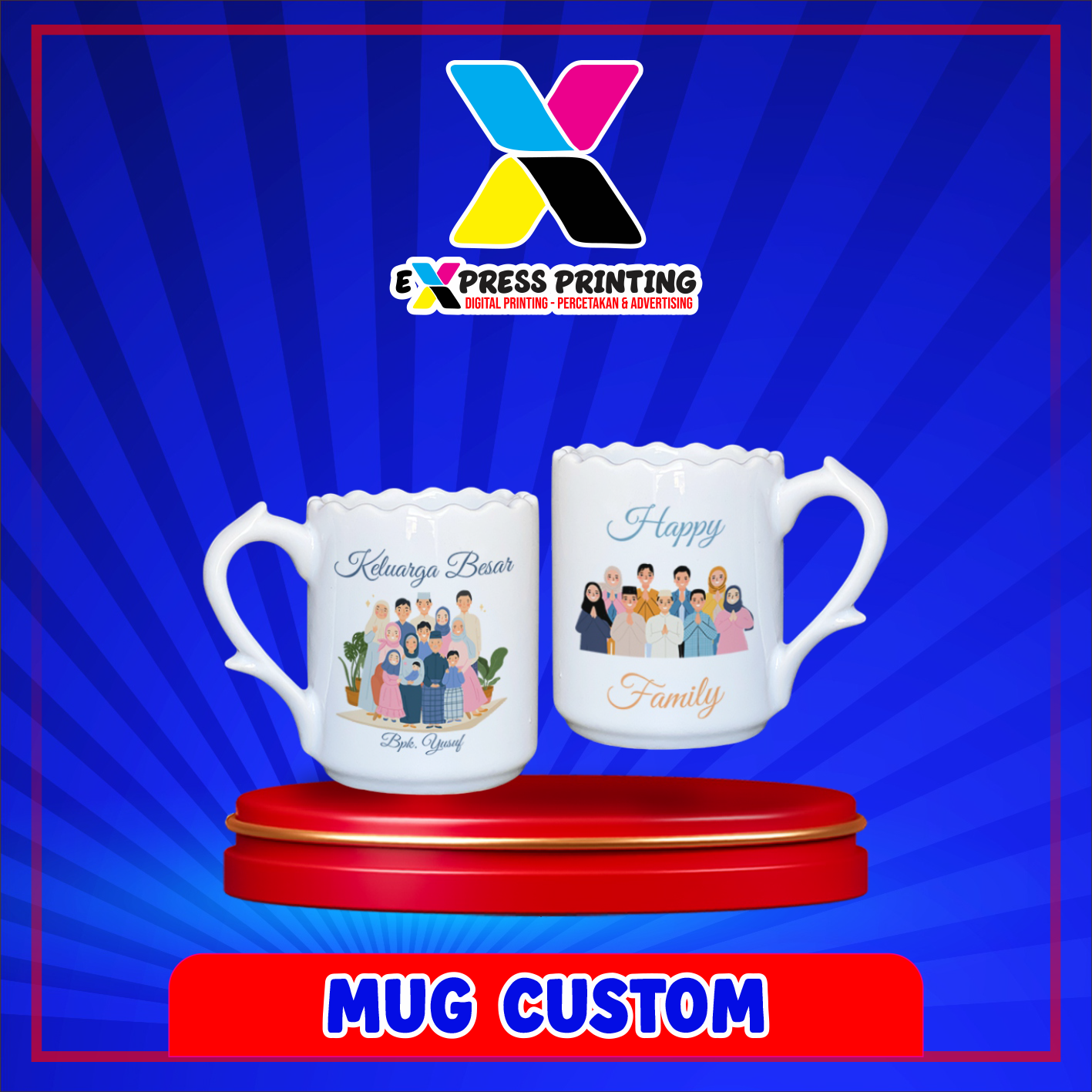 Cetak Merchandise Mug Custom Express 24 jam