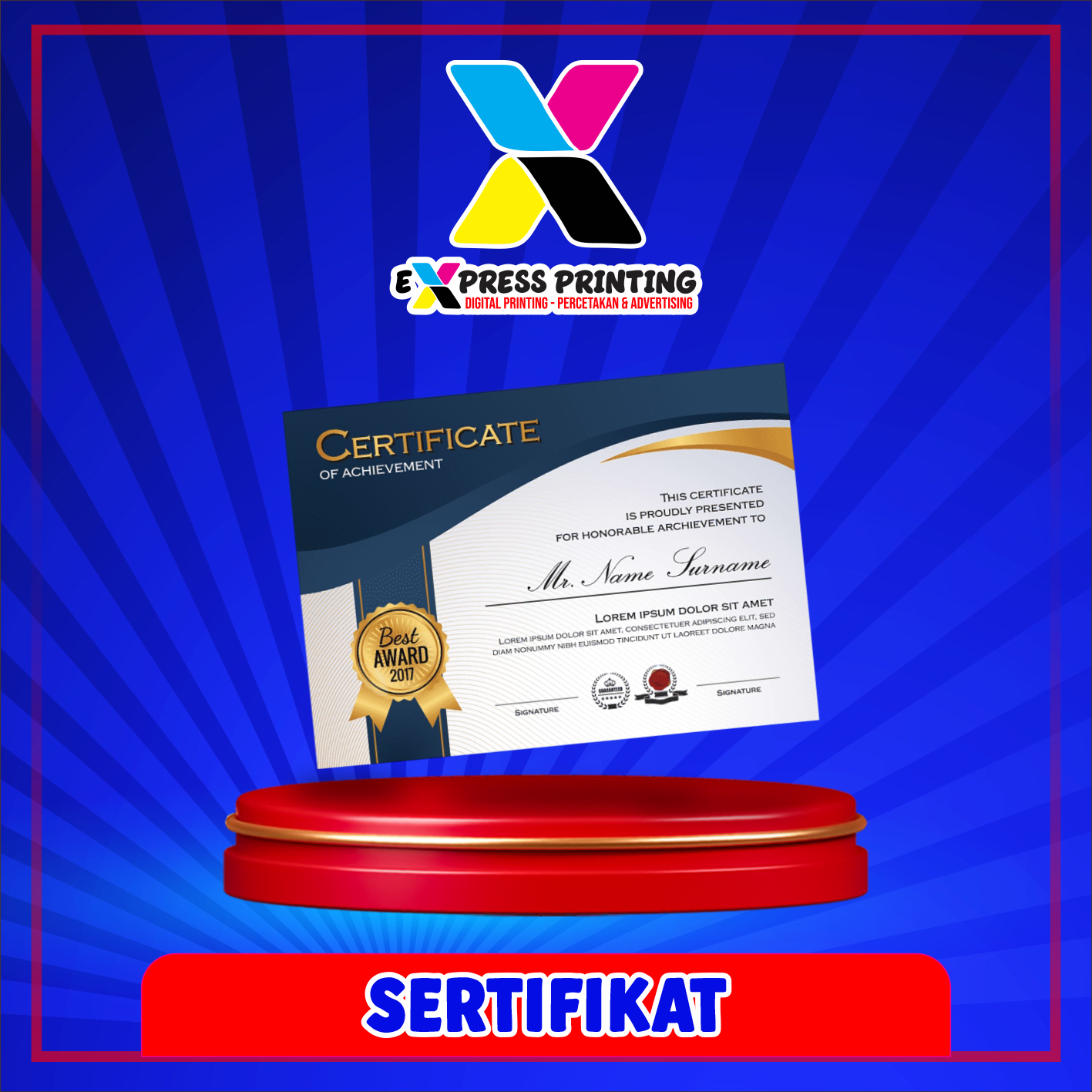 Cetak Sertifikat Express 24 Jam
