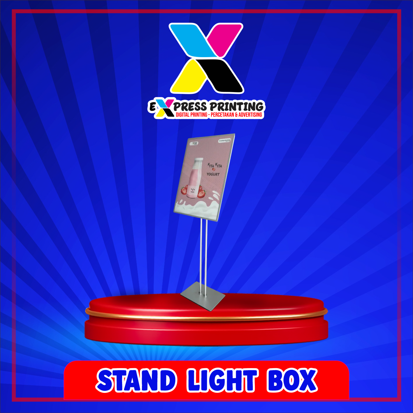 Cetak Stand Light Box Express 24 jam