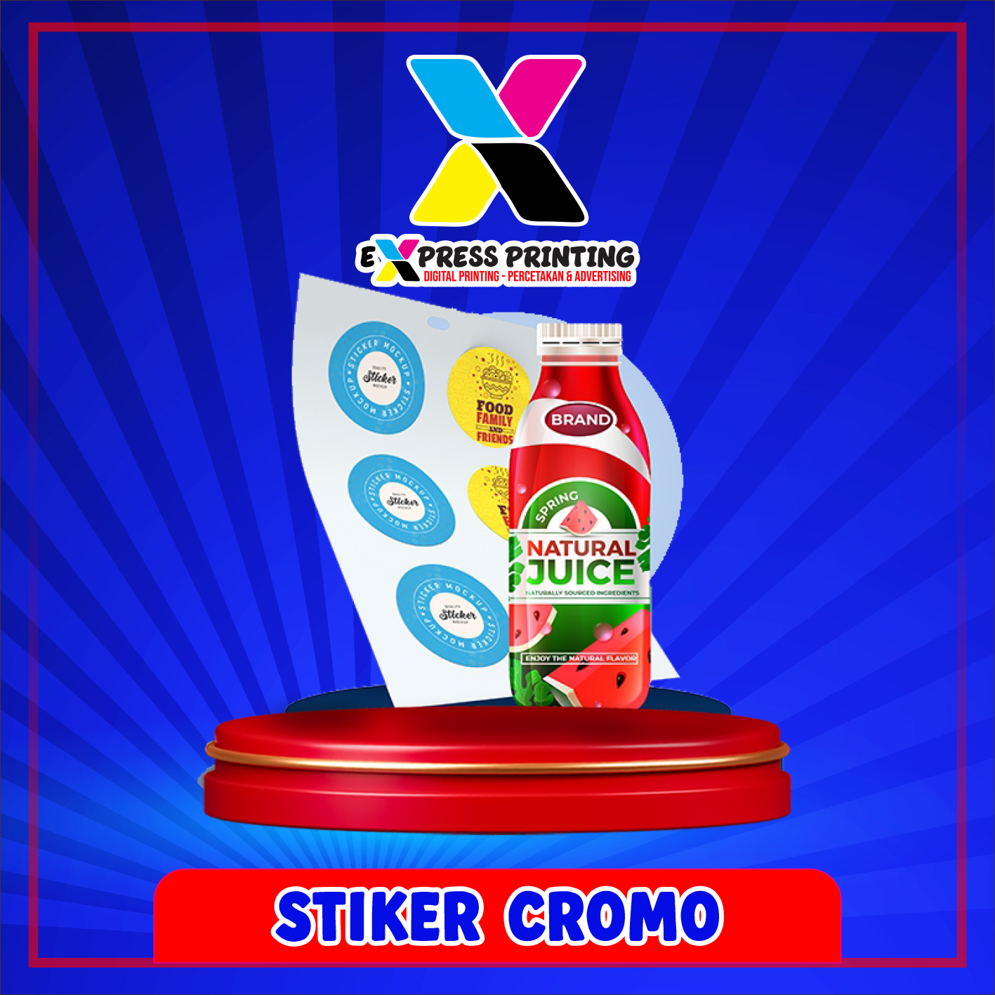 Cetak Stiker Cromo Area Cetak A3+ Express 24 Jam