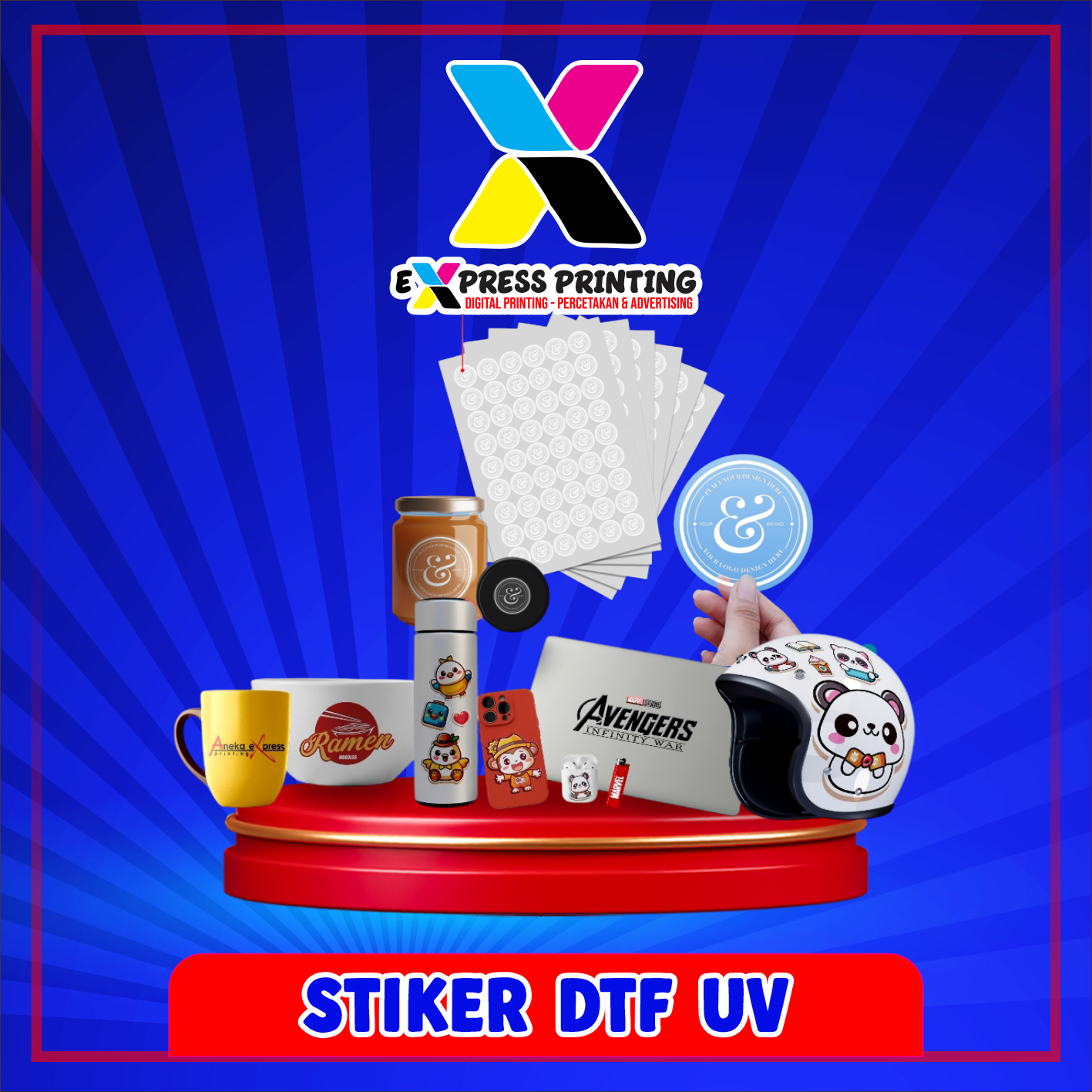 Cetak Stiker DTF UV Express 24 Jam