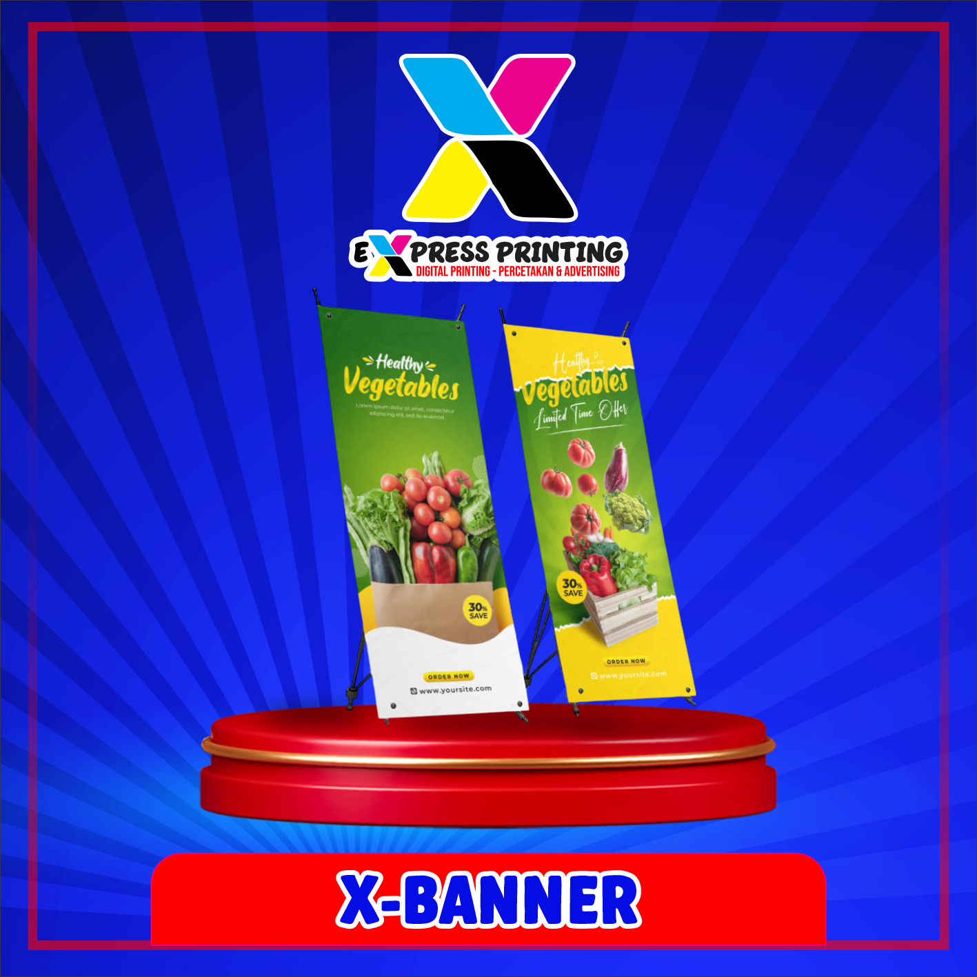 Cetak Standing X Banner Express 24 jam